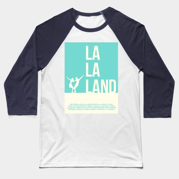 La La Land Movie Poster Baseball T-Shirt by Paskwaleeno